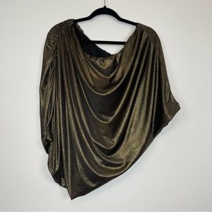 Lane Bryant Metallic Shimmer Stretch Poncho Top